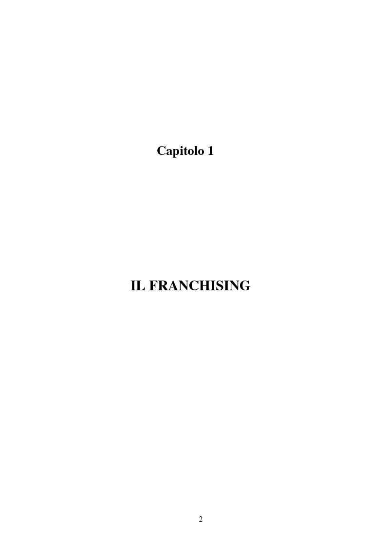 Anteprima della tesi: Il franchising nel turismo: il caso C.T.S (Centro Turistico Studentesco e Giovanile), Pagina 2