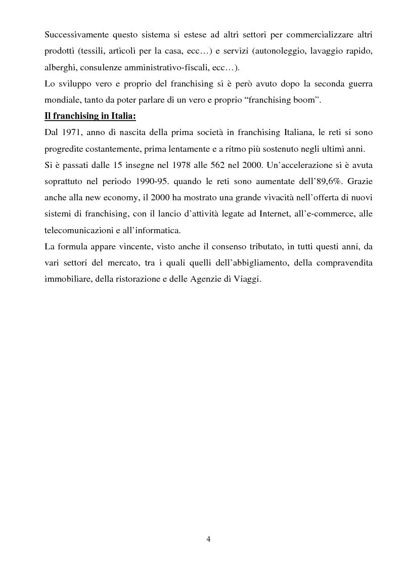 Anteprima della tesi: Il franchising nel turismo: il caso C.T.S (Centro Turistico Studentesco e Giovanile), Pagina 4