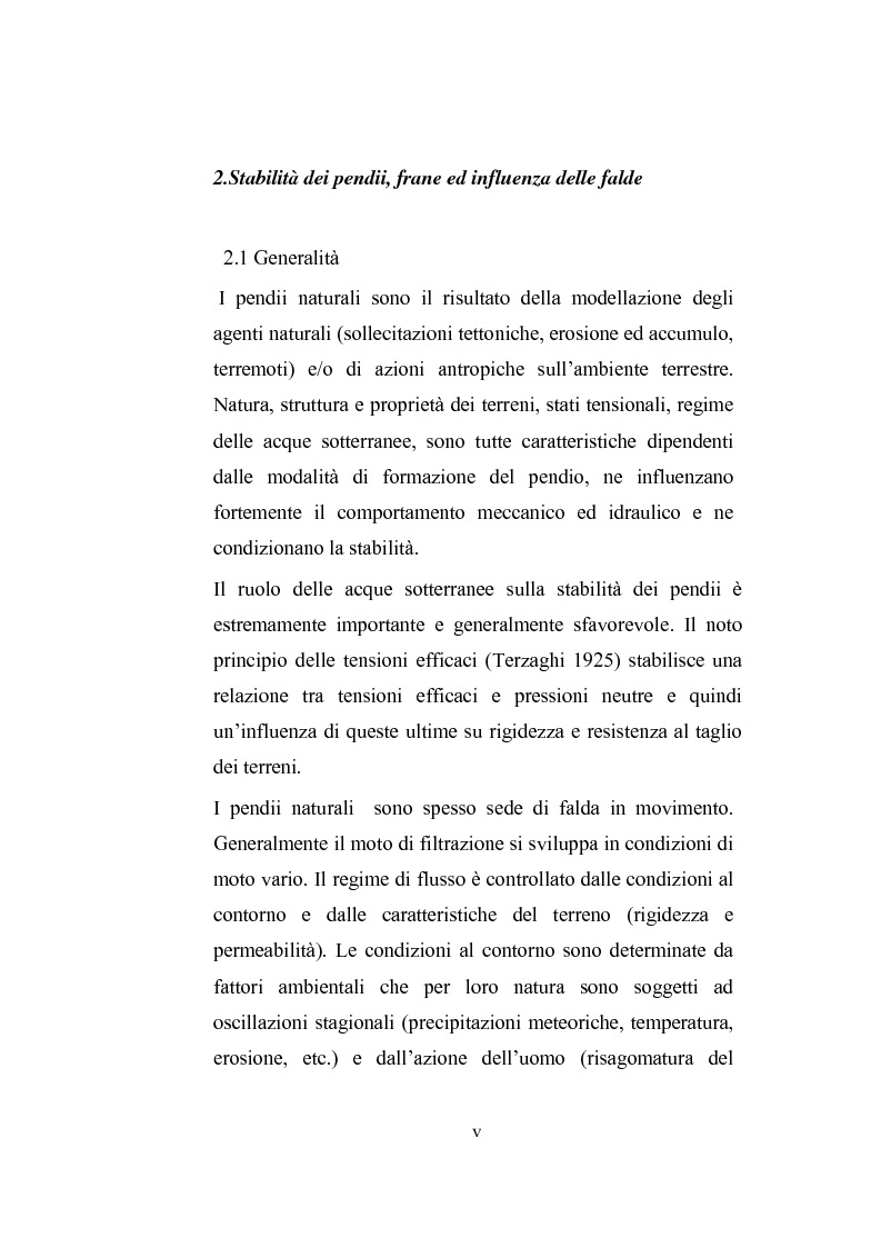 Anteprima della tesi: Modellazione dell'abbassamento della falda in un pendio instabile in argilla a struttura complessa, Pagina 4