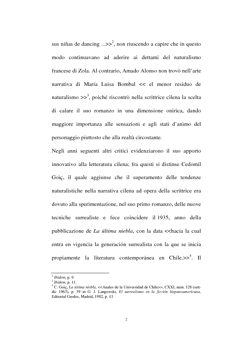 Anteprima della tesi: La personalità e l'opera di Maria Luisa Bombal, Pagina 2