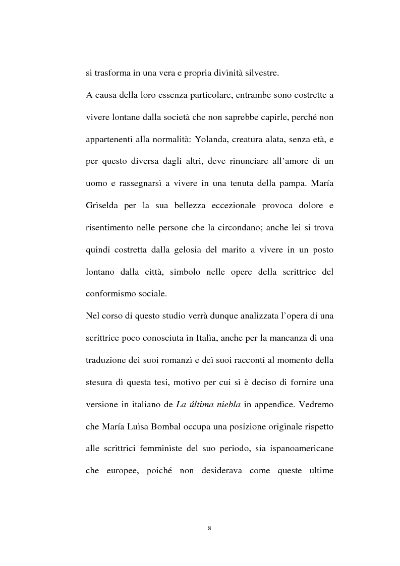 Anteprima della tesi: La personalità e l'opera di Maria Luisa Bombal, Pagina 8