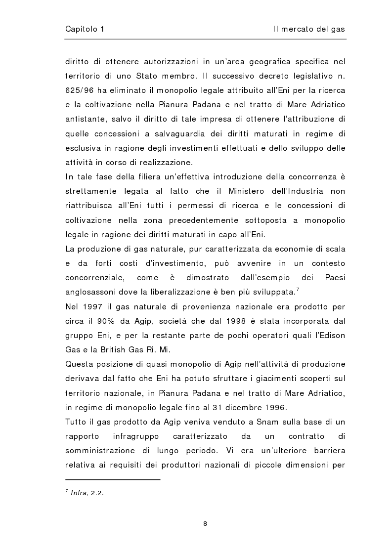 Anteprima della tesi: Liberalizzazione del mercato del gas, Pagina 12