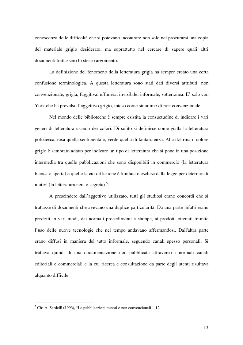 Anteprima della tesi: La letteratura ''grigia'' di fonte amministrativa, Pagina 10