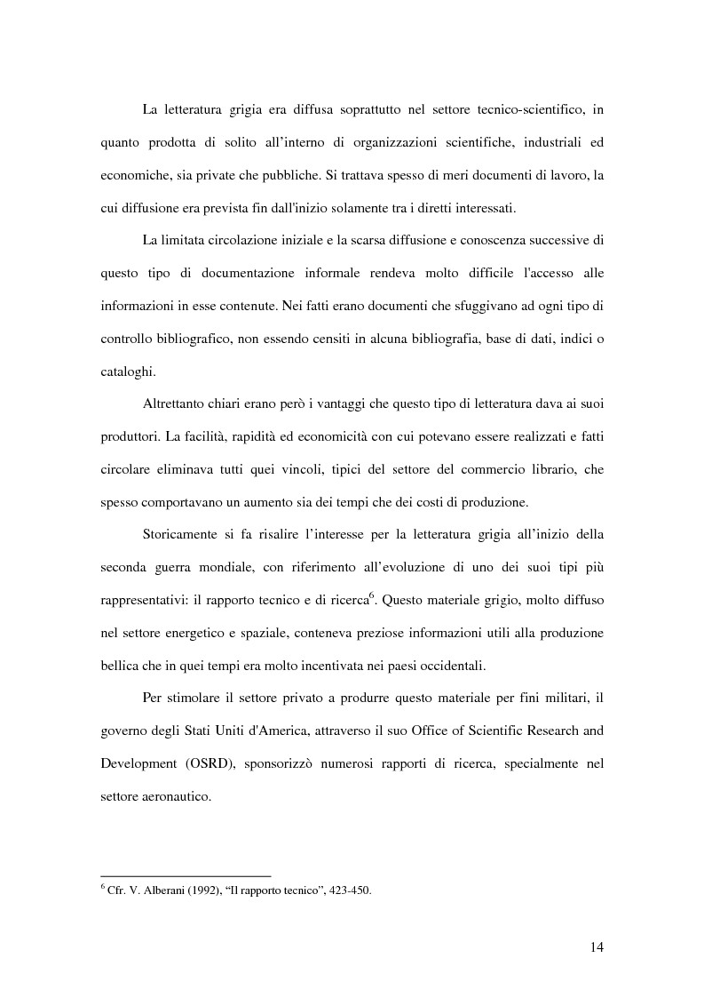 Anteprima della tesi: La letteratura ''grigia'' di fonte amministrativa, Pagina 11