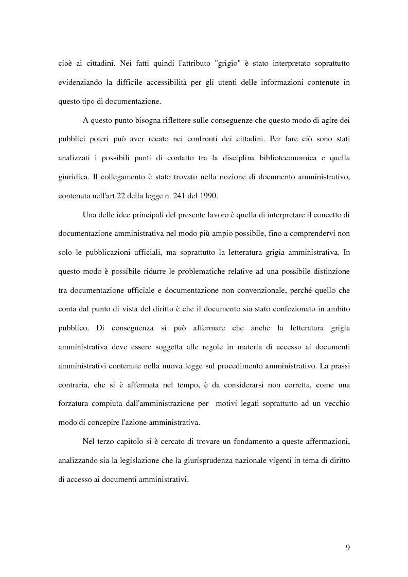 Anteprima della tesi: La letteratura ''grigia'' di fonte amministrativa, Pagina 6