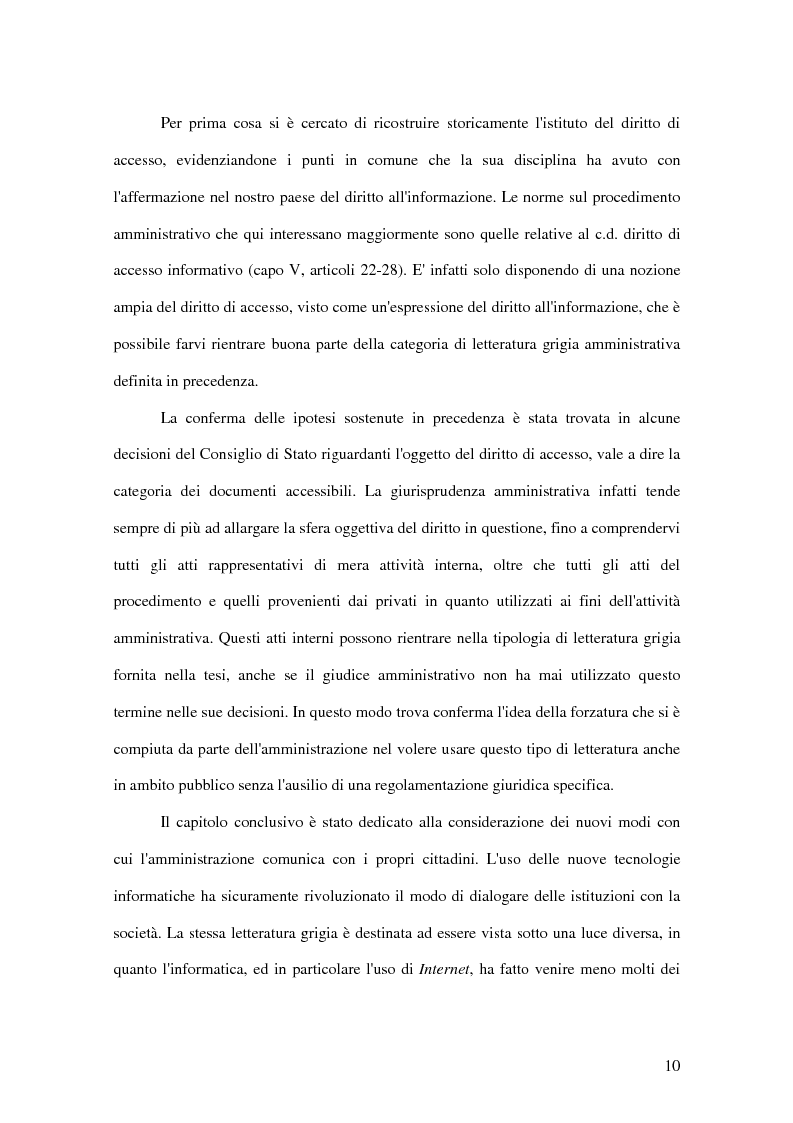 Anteprima della tesi: La letteratura ''grigia'' di fonte amministrativa, Pagina 7