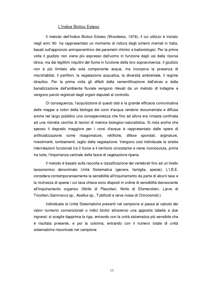 Anteprima della tesi: Applicazione dell'Indice di Funzionalità Fluviale nel fiume Fella e nel torrente Bartolo (Friuli Venezia Giulia), Pagina 10