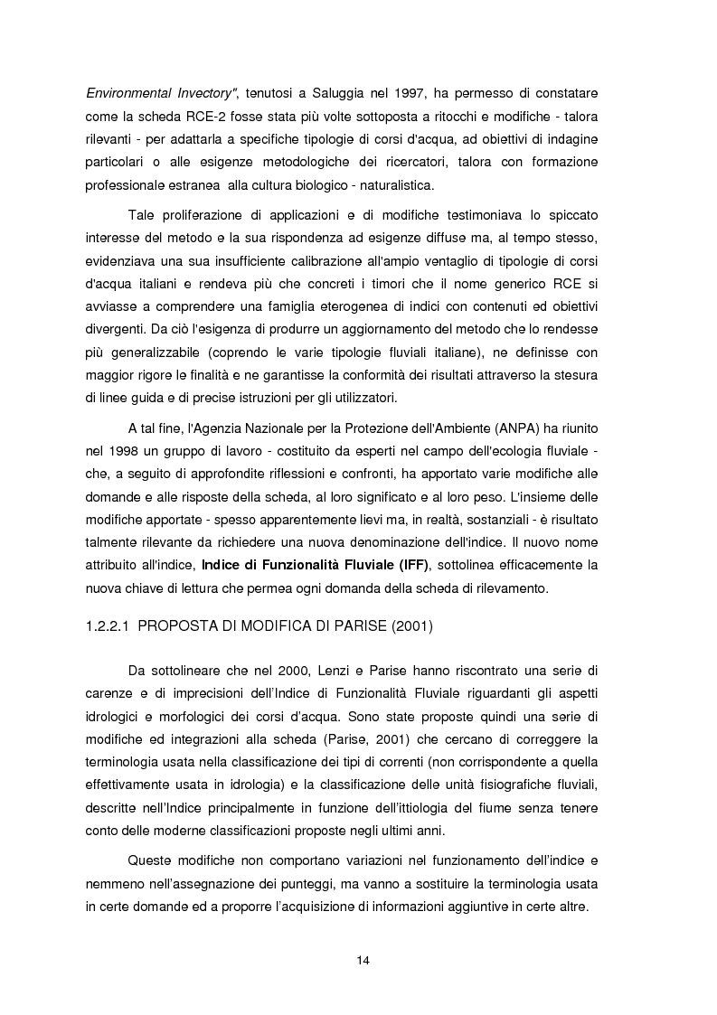 Anteprima della tesi: Applicazione dell'Indice di Funzionalità Fluviale nel fiume Fella e nel torrente Bartolo (Friuli Venezia Giulia), Pagina 13
