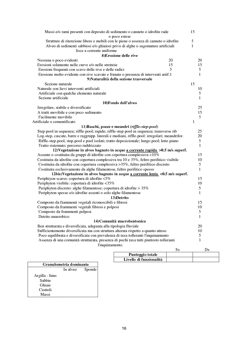 Anteprima della tesi: Applicazione dell'Indice di Funzionalità Fluviale nel fiume Fella e nel torrente Bartolo (Friuli Venezia Giulia), Pagina 15
