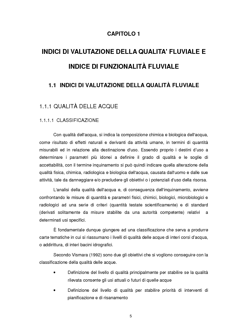Anteprima della tesi: Applicazione dell'Indice di Funzionalità Fluviale nel fiume Fella e nel torrente Bartolo (Friuli Venezia Giulia), Pagina 4