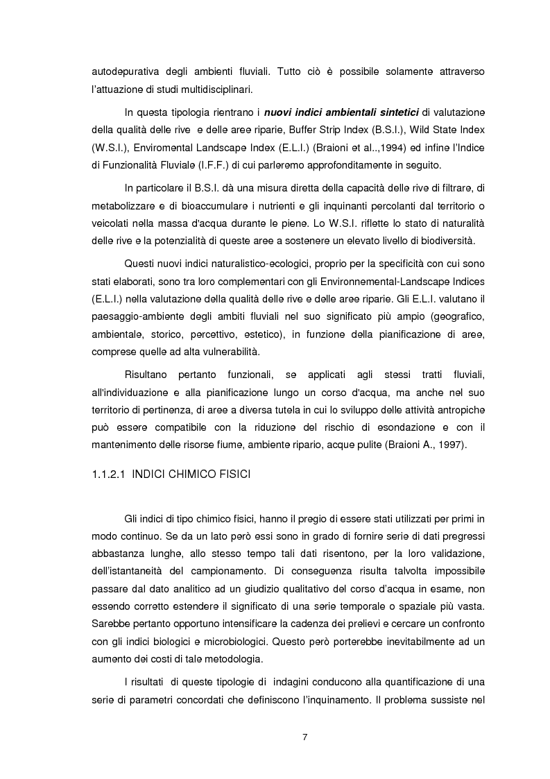 Anteprima della tesi: Applicazione dell'Indice di Funzionalità Fluviale nel fiume Fella e nel torrente Bartolo (Friuli Venezia Giulia), Pagina 6