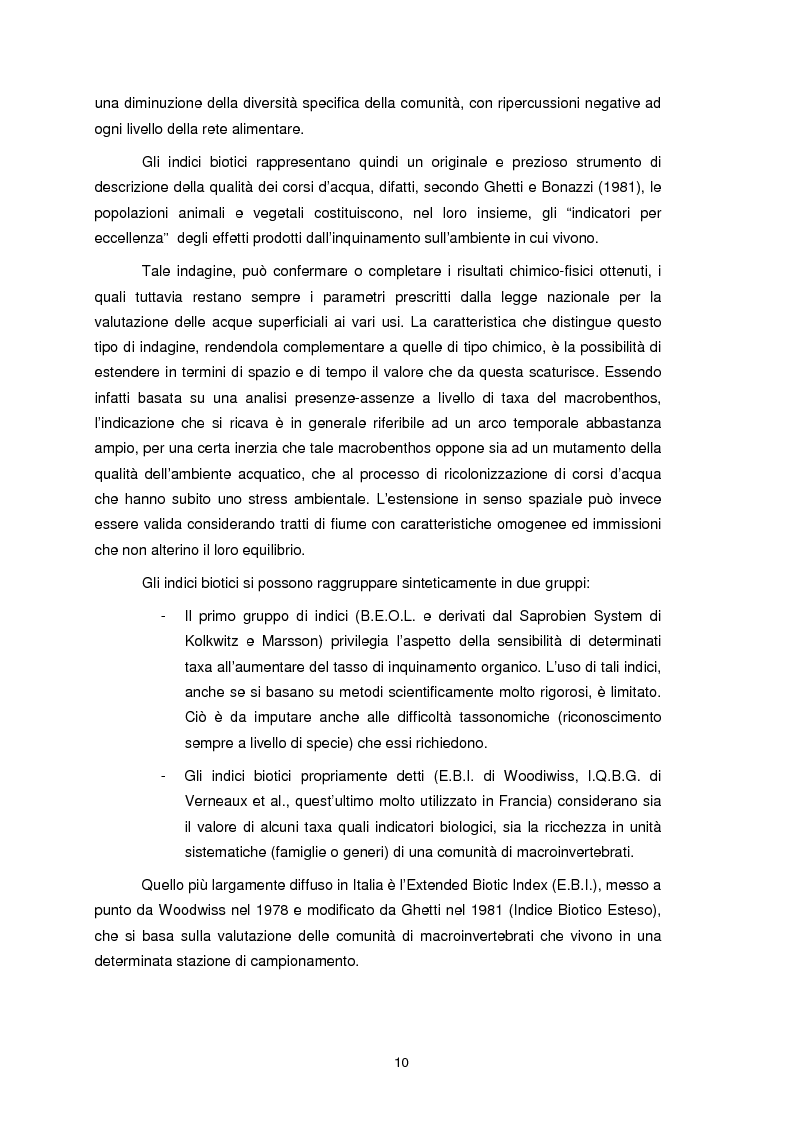 Anteprima della tesi: Applicazione dell'Indice di Funzionalità Fluviale nel fiume Fella e nel torrente Bartolo (Friuli Venezia Giulia), Pagina 9