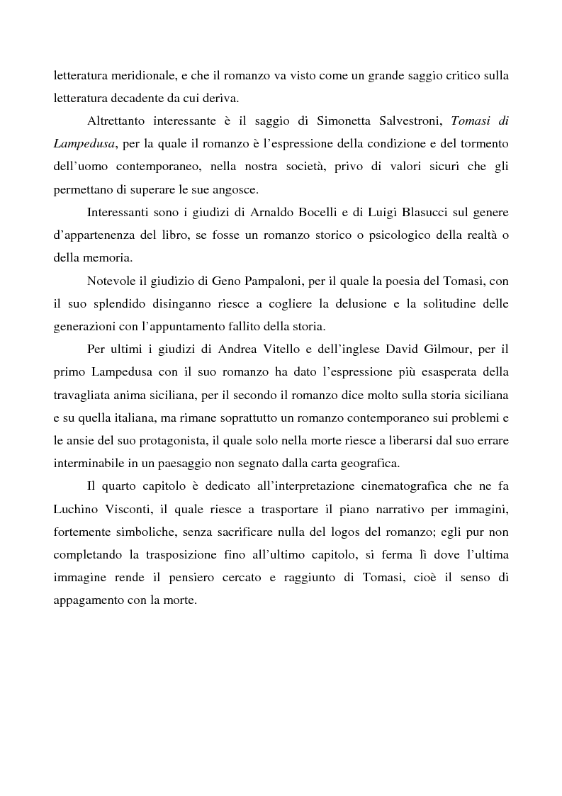 Anteprima della tesi: Il ''caso'' Tomasi di Lampedusa, Pagina 5