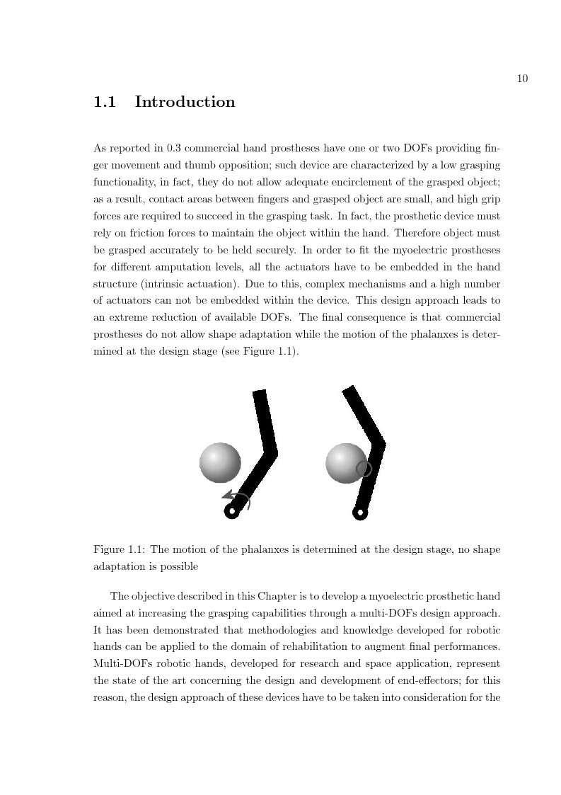 Anteprima della tesi: Hand prosthesis design: Enhancing grasping capabilities through mechanical features, Pagina 10
