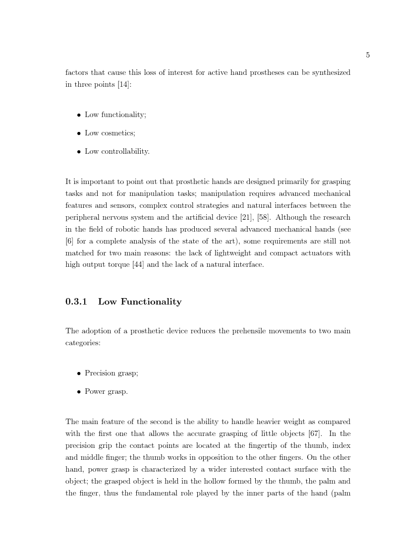 Anteprima della tesi: Hand prosthesis design: Enhancing grasping capabilities through mechanical features, Pagina 5