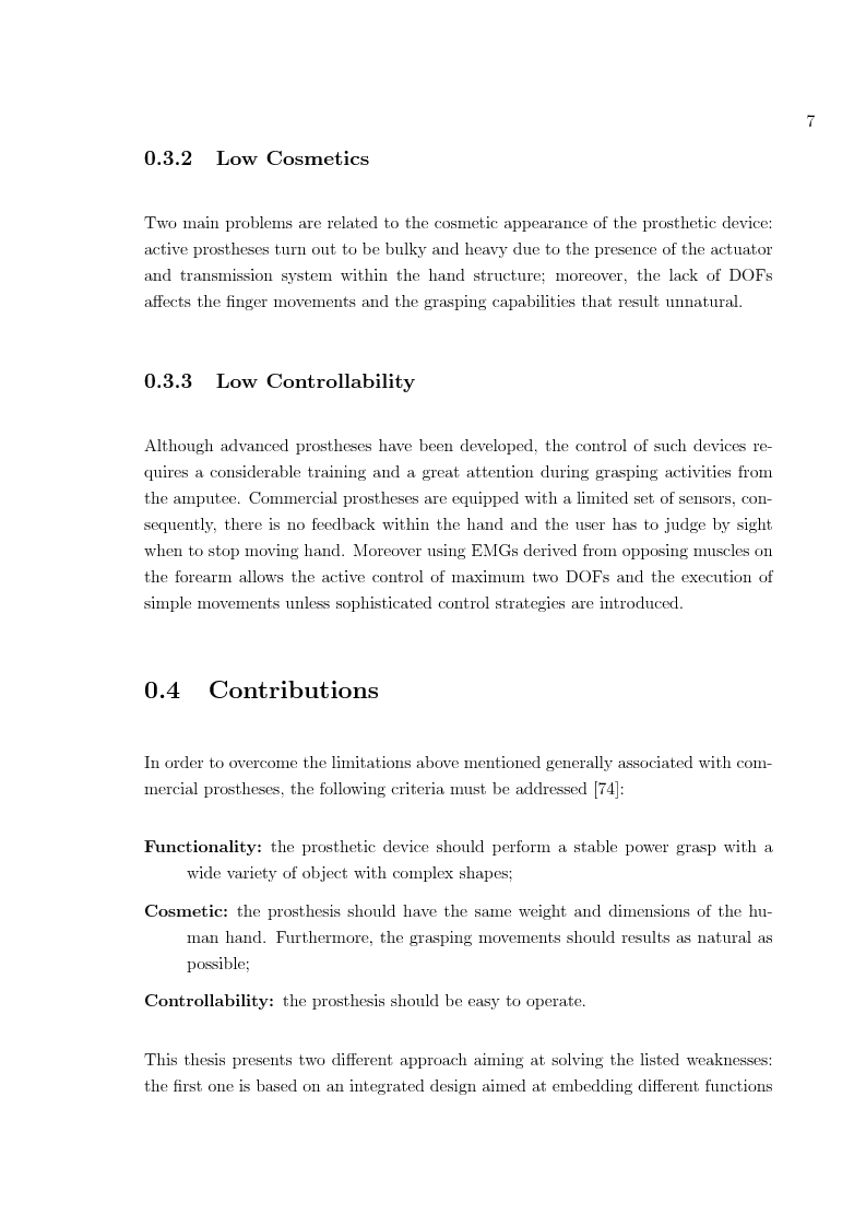 Anteprima della tesi: Hand prosthesis design: Enhancing grasping capabilities through mechanical features, Pagina 7