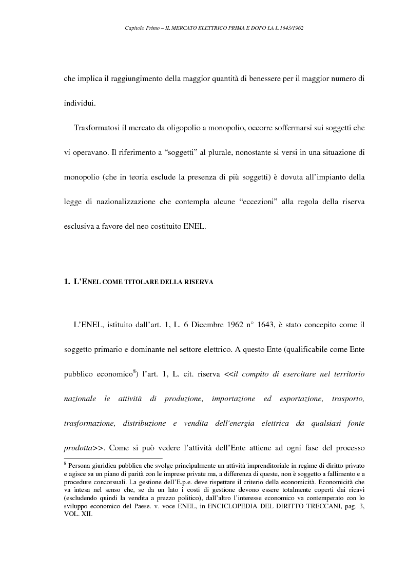 Anteprima della tesi: La liberalizzazione del settore elettrico, Pagina 9
