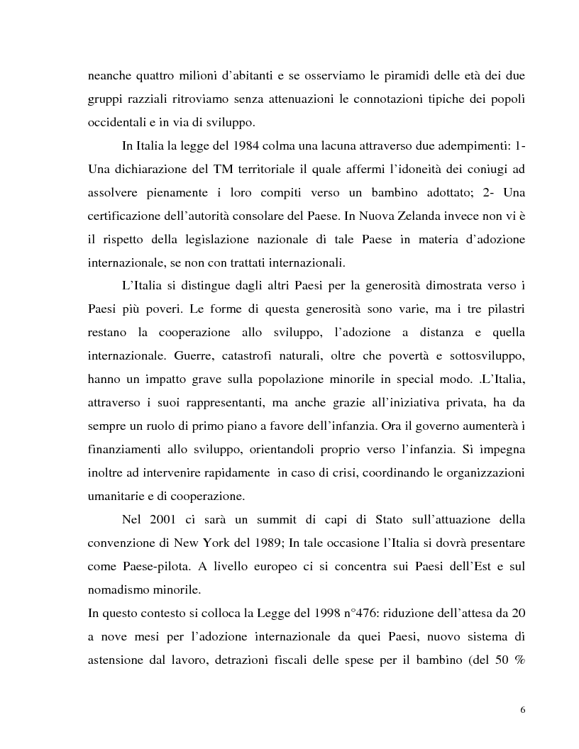 Anteprima della tesi: Adozione internazionale: Italia e nuova Zelanda a confronto, Pagina 4