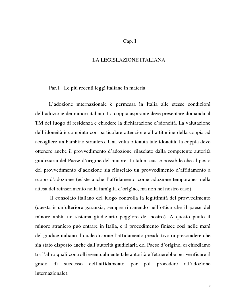 Anteprima della tesi: Adozione internazionale: Italia e nuova Zelanda a confronto, Pagina 6