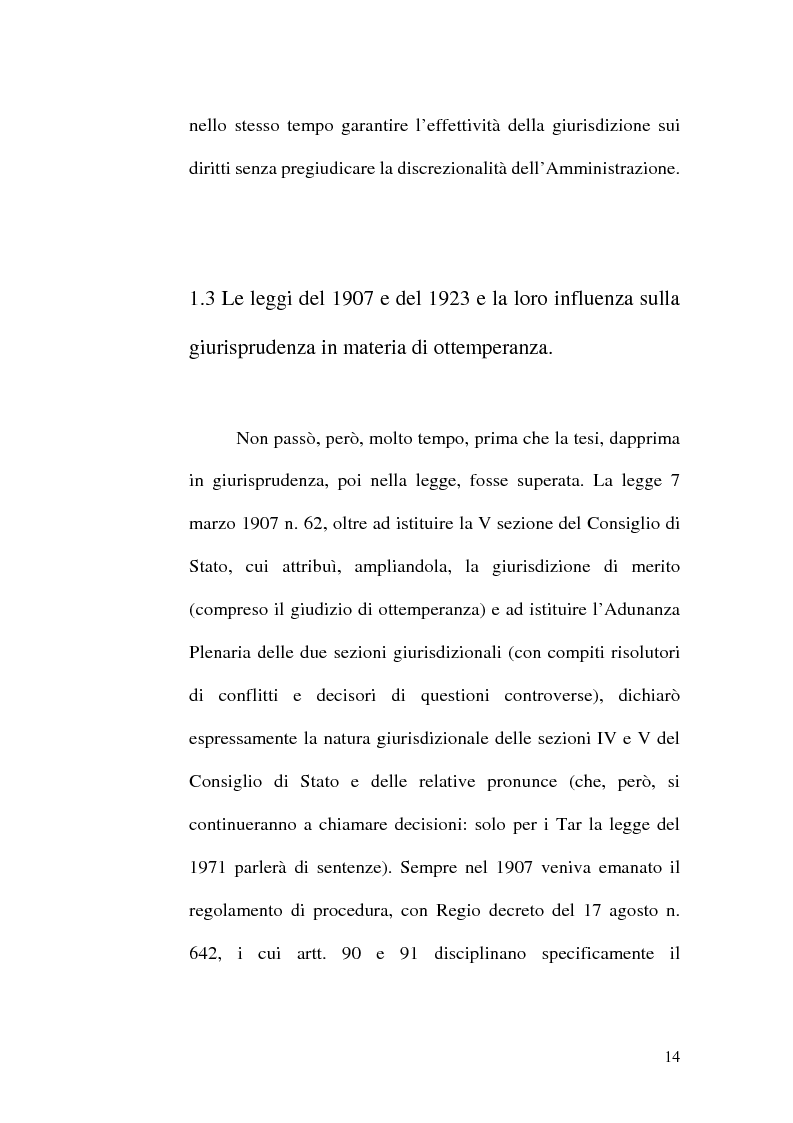 Anteprima della tesi: L'ottemperanza alle decisioni del giudice amministrativo dopo la legge n. 205 del 2000, Pagina 11