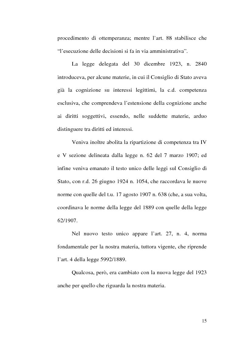 Anteprima della tesi: L'ottemperanza alle decisioni del giudice amministrativo dopo la legge n. 205 del 2000, Pagina 12