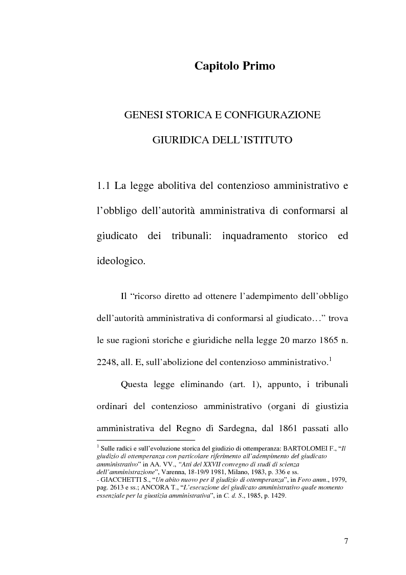 Anteprima della tesi: L'ottemperanza alle decisioni del giudice amministrativo dopo la legge n. 205 del 2000, Pagina 4