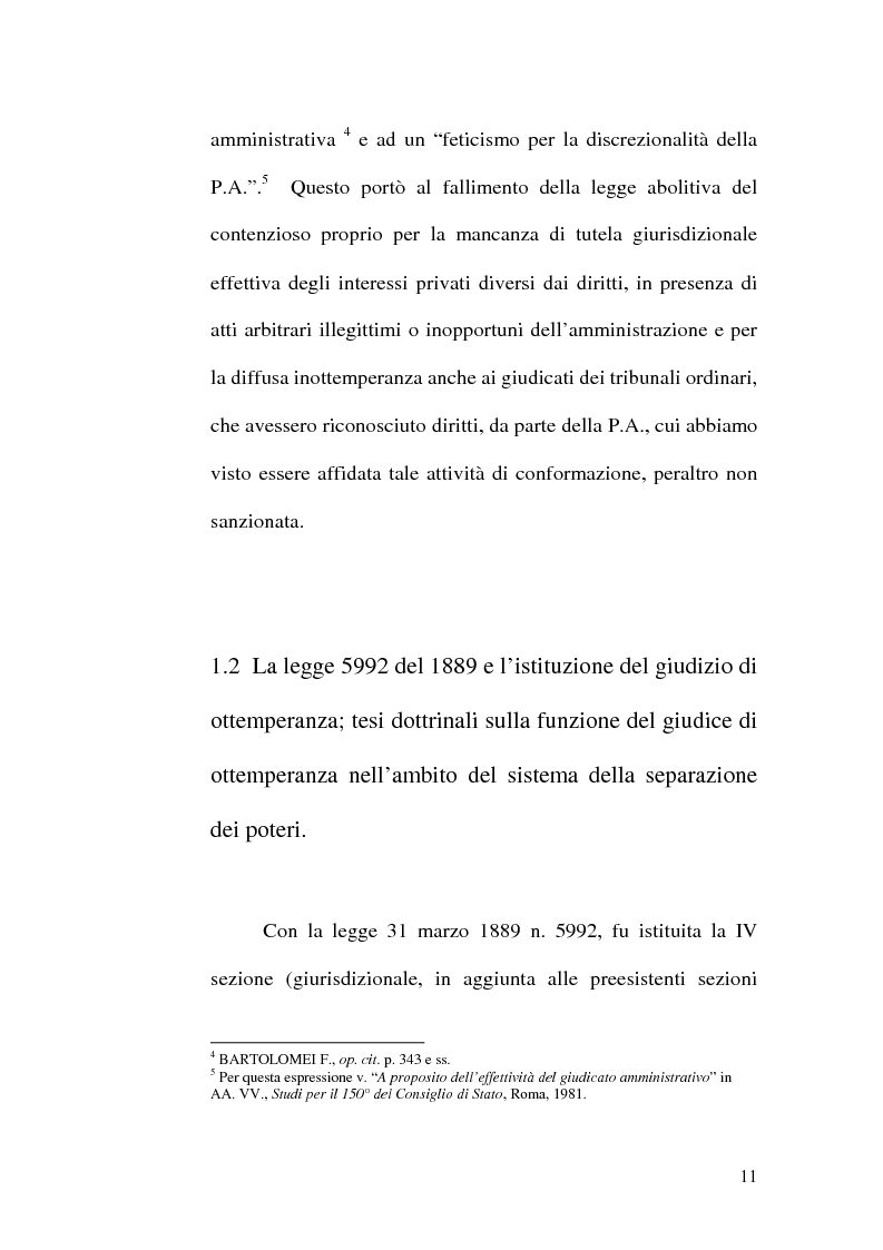 Anteprima della tesi: L'ottemperanza alle decisioni del giudice amministrativo dopo la legge n. 205 del 2000, Pagina 8