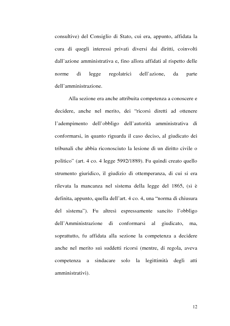 Anteprima della tesi: L'ottemperanza alle decisioni del giudice amministrativo dopo la legge n. 205 del 2000, Pagina 9