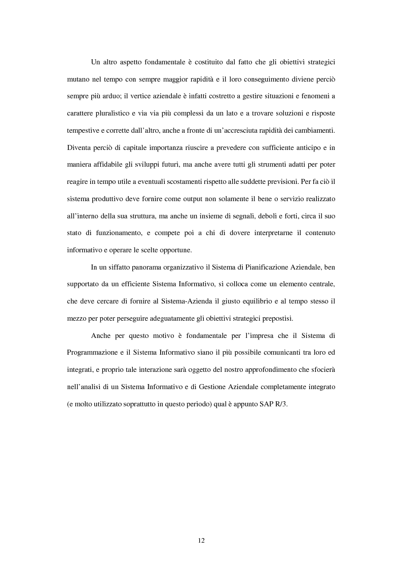 Anteprima della tesi: L'utilizzo del sistema informativo Sap R/3 per la programmazione e il controllo della produzione industriale: training e formazione del personale, Pagina 6