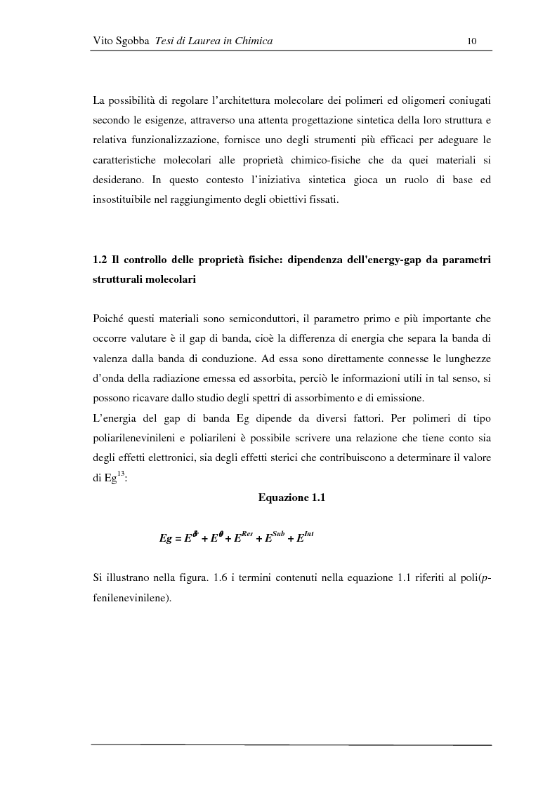 Anteprima della tesi: Metodologie di funzionalizzazione di composti organici coniugati: sintesi di sistemi modello, Pagina 9