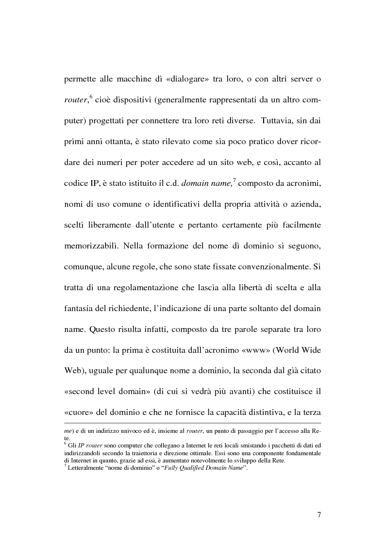 Anteprima della tesi: La tutela del nome di dominio, Pagina 10