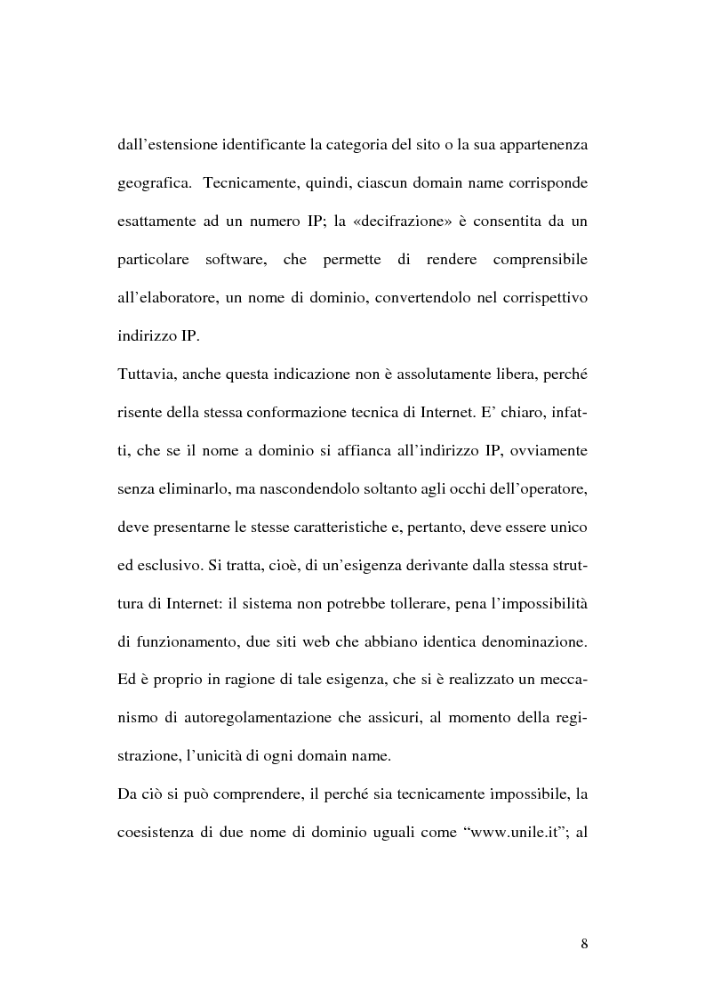 Anteprima della tesi: La tutela del nome di dominio, Pagina 11