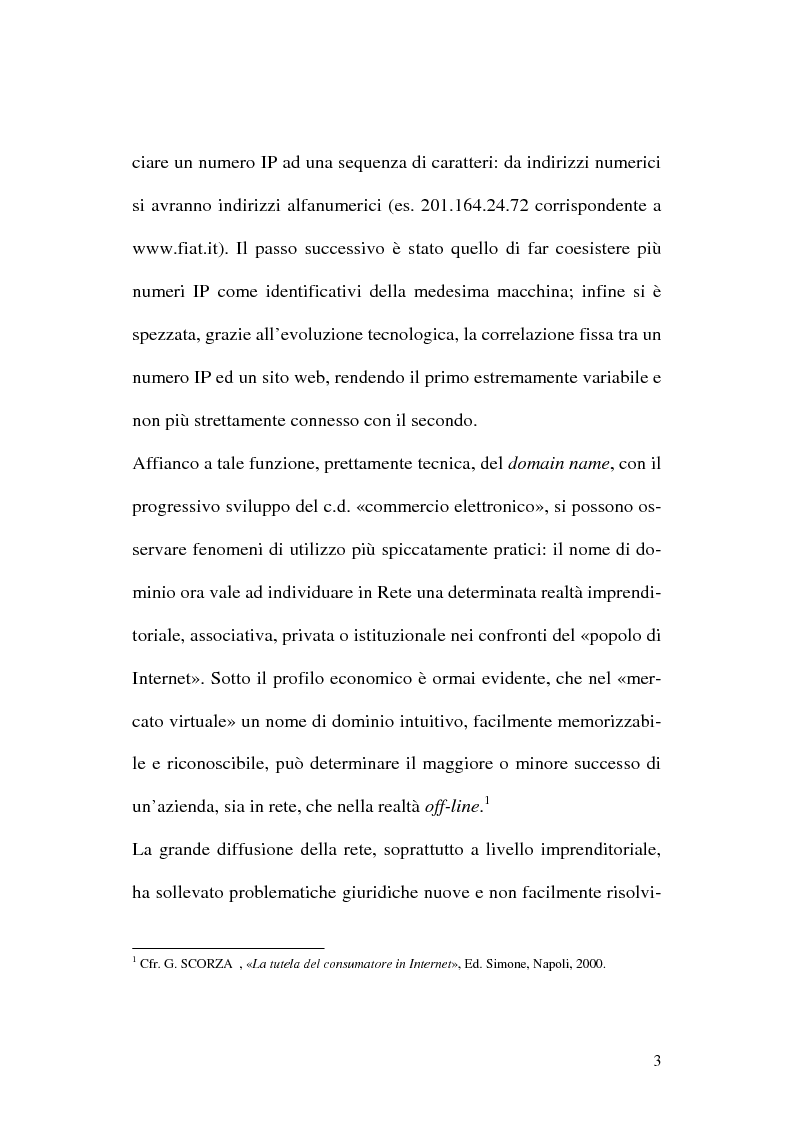 Anteprima della tesi: La tutela del nome di dominio, Pagina 6