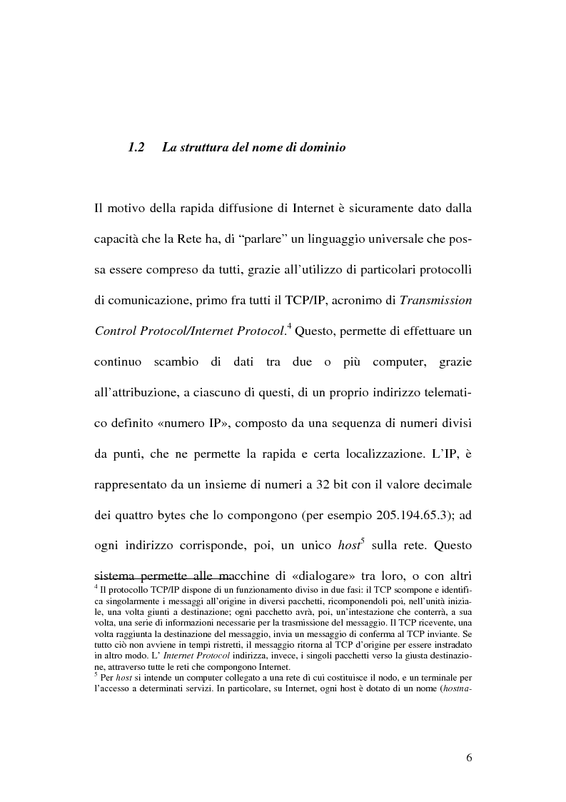 Anteprima della tesi: La tutela del nome di dominio, Pagina 9