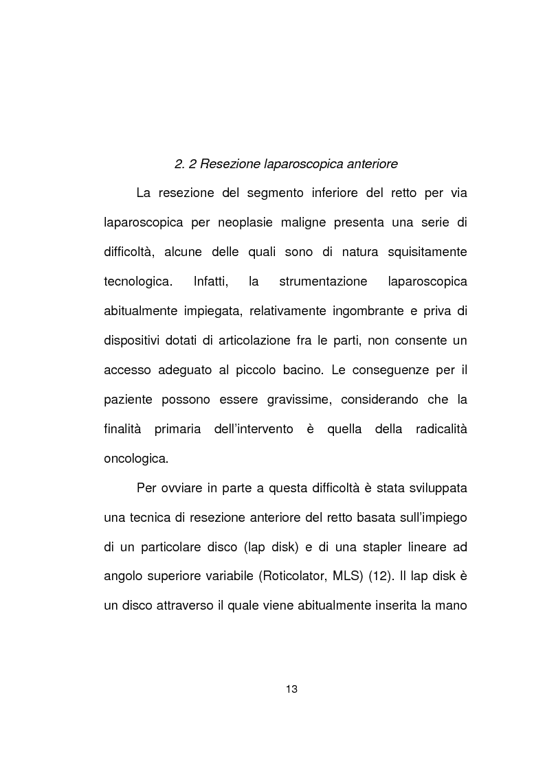 Anteprima della tesi: La chirurgia laparoscopica del cancro del retto, Pagina 11