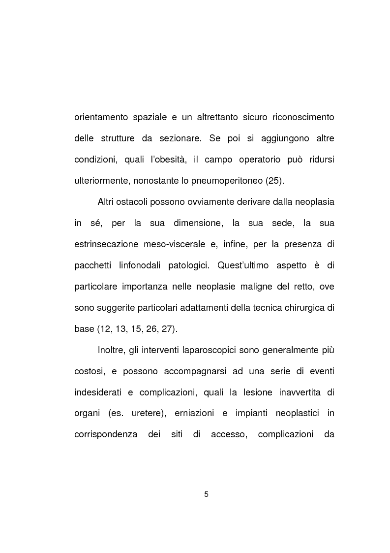 Anteprima della tesi: La chirurgia laparoscopica del cancro del retto, Pagina 3