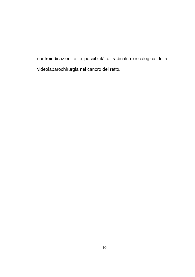 Anteprima della tesi: La chirurgia laparoscopica del cancro del retto, Pagina 8