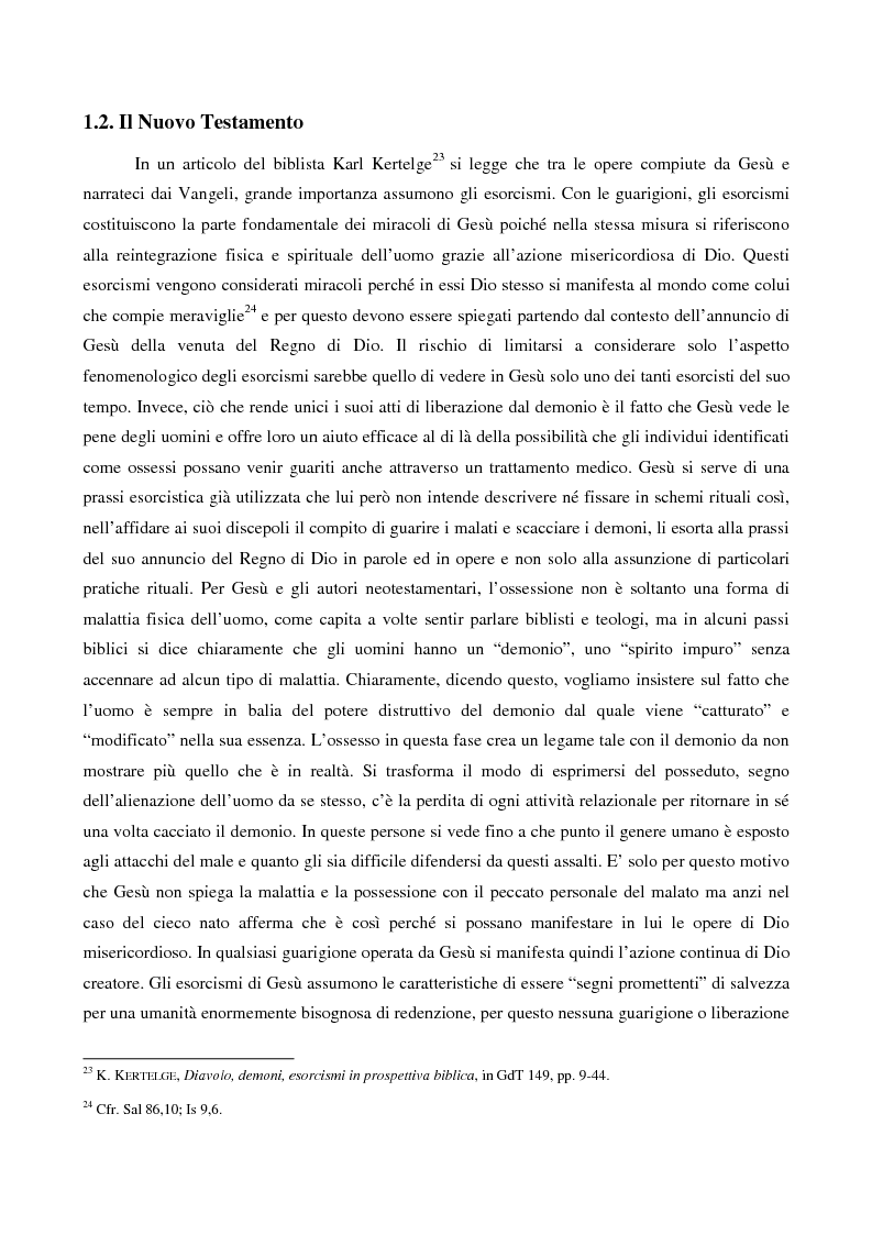 Anteprima della tesi: L'esorcismo. Confronto storico e interpretazione teologica dei rituali esorcistici per ossessi, Pagina 11