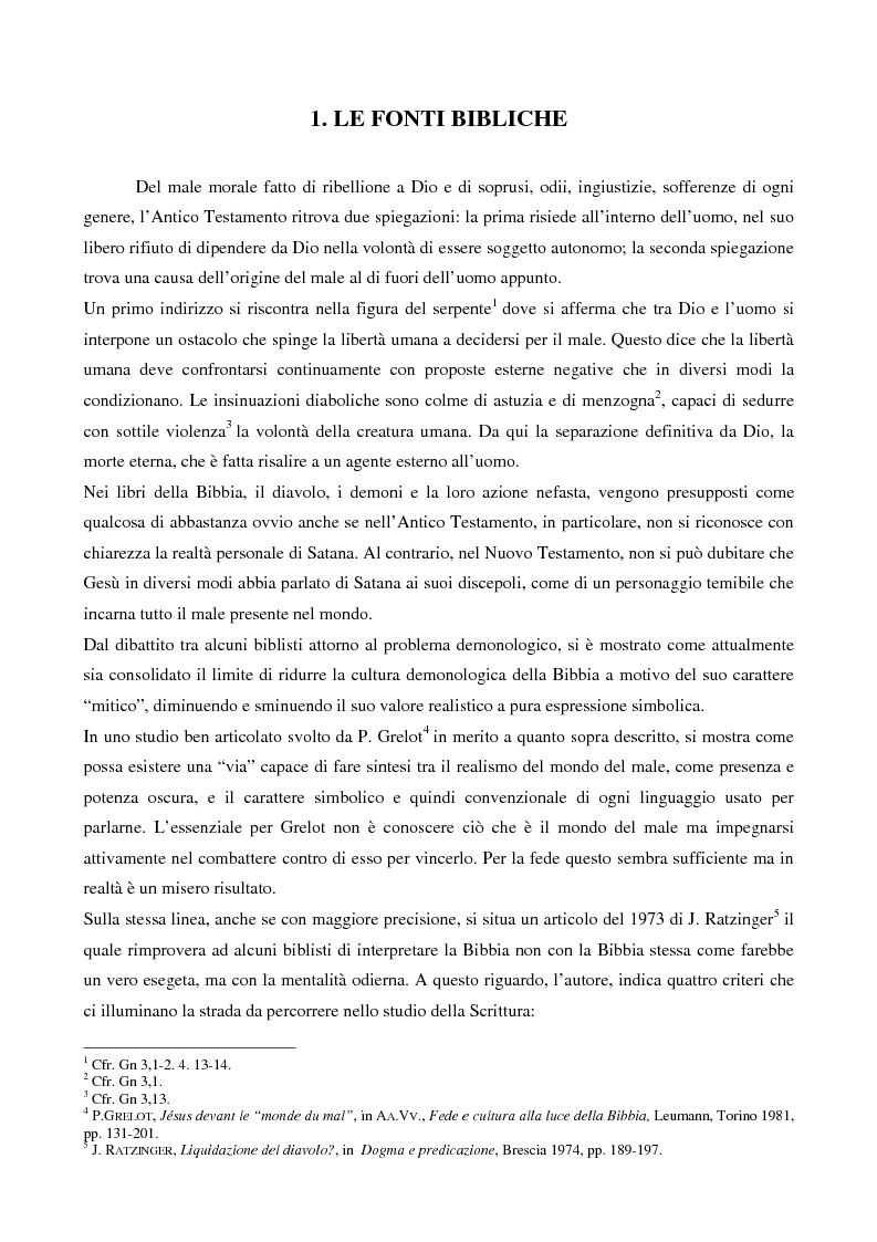 Anteprima della tesi: L'esorcismo. Confronto storico e interpretazione teologica dei rituali esorcistici per ossessi, Pagina 5