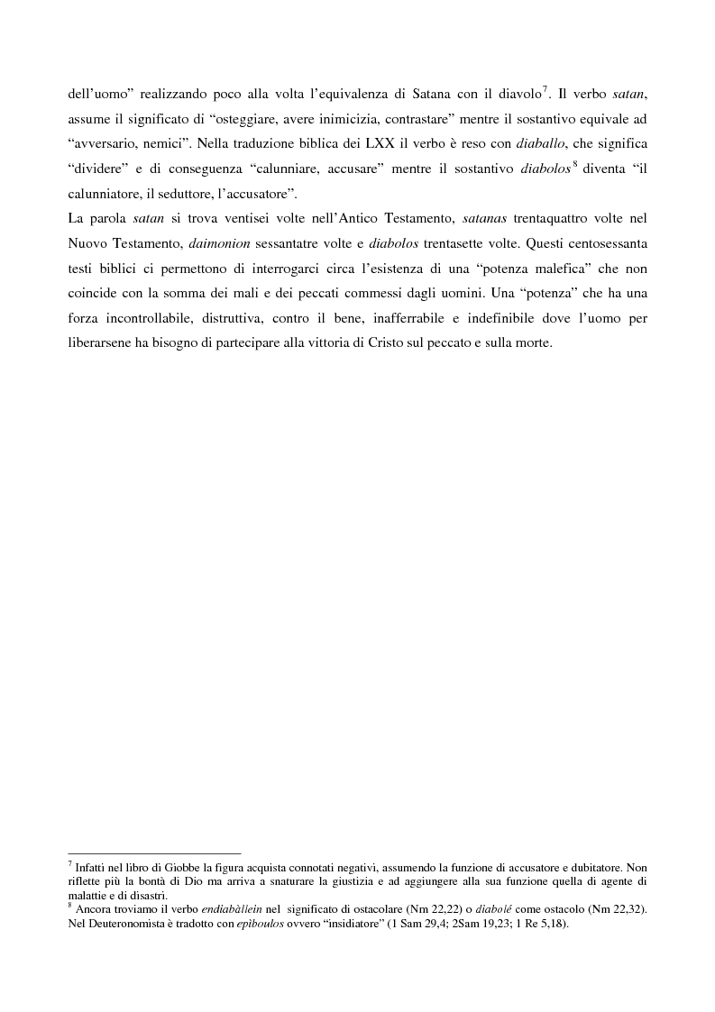 Anteprima della tesi: L'esorcismo. Confronto storico e interpretazione teologica dei rituali esorcistici per ossessi, Pagina 7