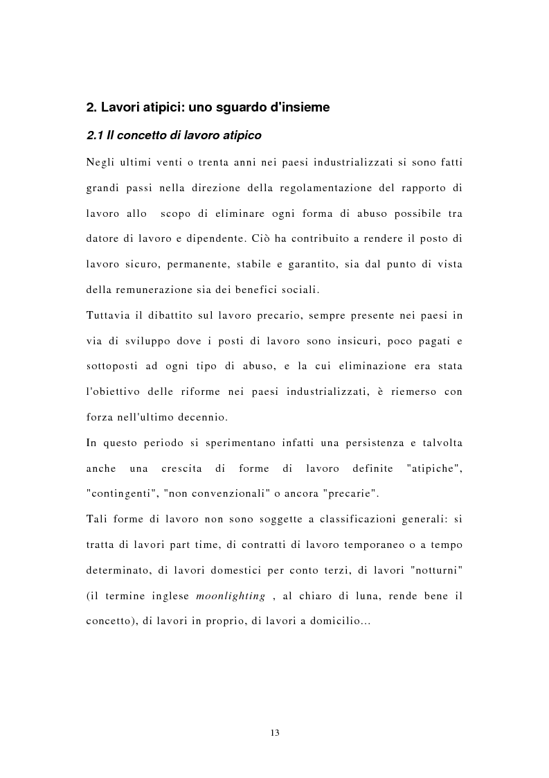 Anteprima della tesi: I contratti di lavoro atipici: conseguenze sulla domanda di lavoro, Pagina 6