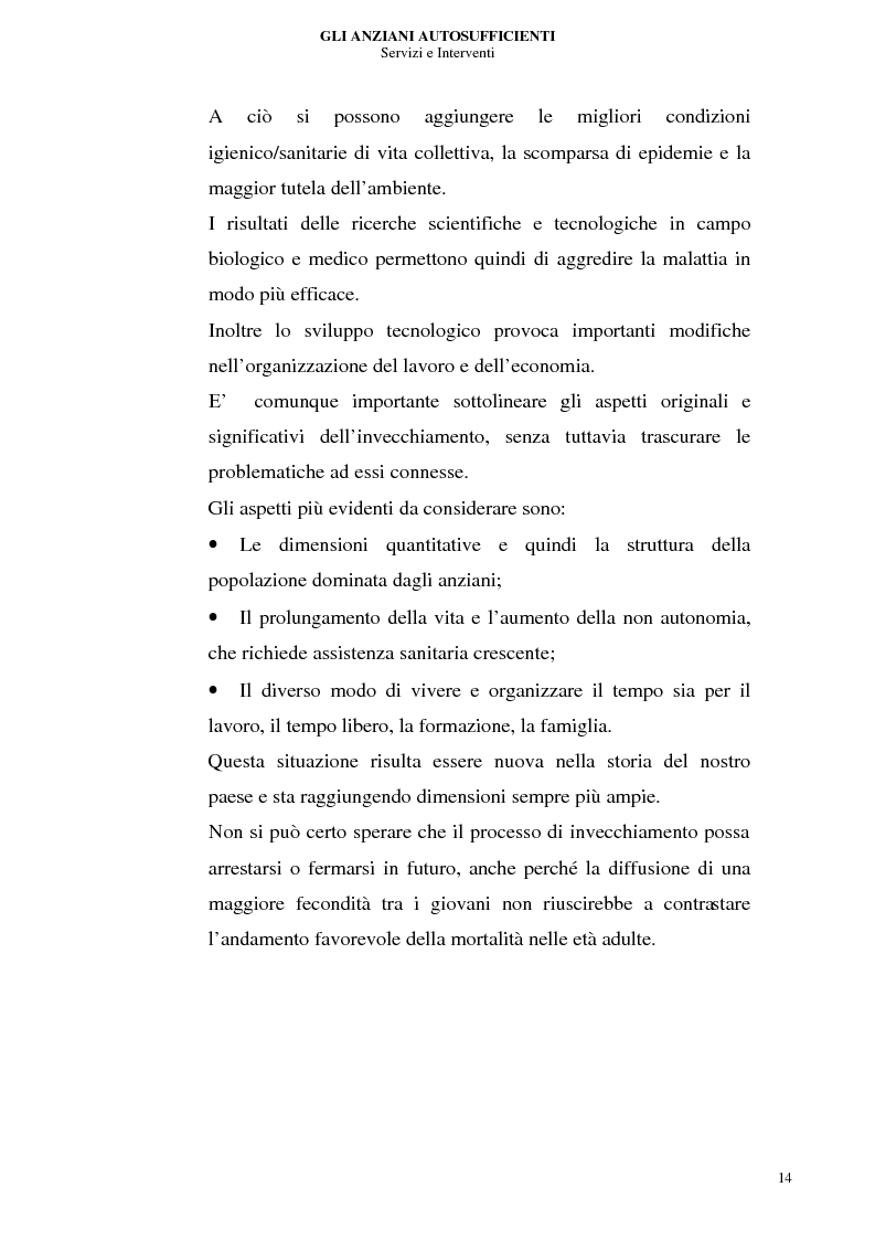 Anteprima della tesi: Gli anziani autosufficienti: servizi e interventi, Pagina 10