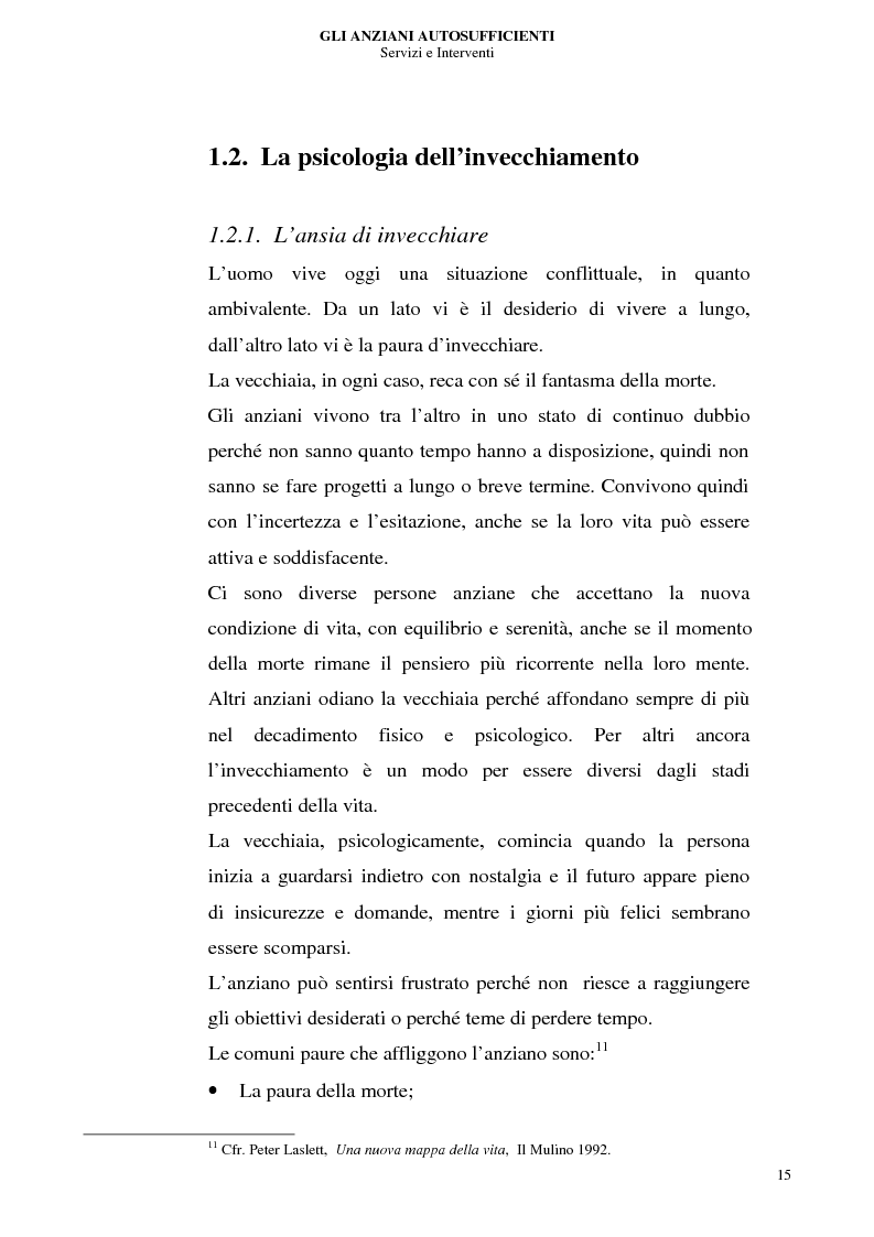 Anteprima della tesi: Gli anziani autosufficienti: servizi e interventi, Pagina 11