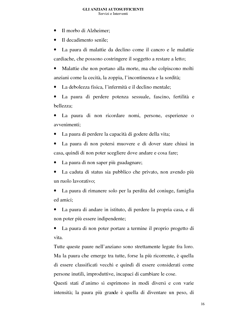 Anteprima della tesi: Gli anziani autosufficienti: servizi e interventi, Pagina 12
