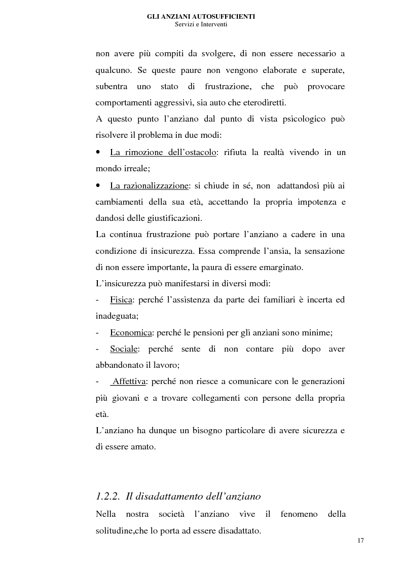 Anteprima della tesi: Gli anziani autosufficienti: servizi e interventi, Pagina 13