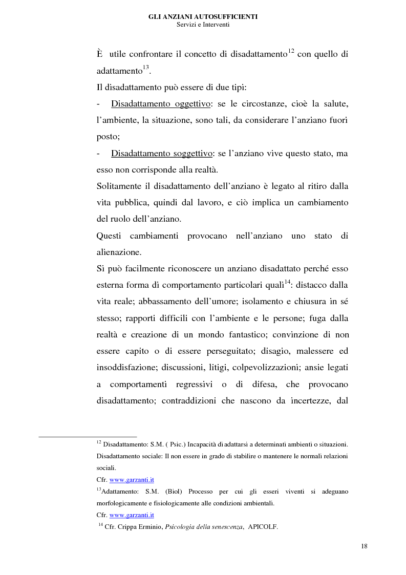 Anteprima della tesi: Gli anziani autosufficienti: servizi e interventi, Pagina 14