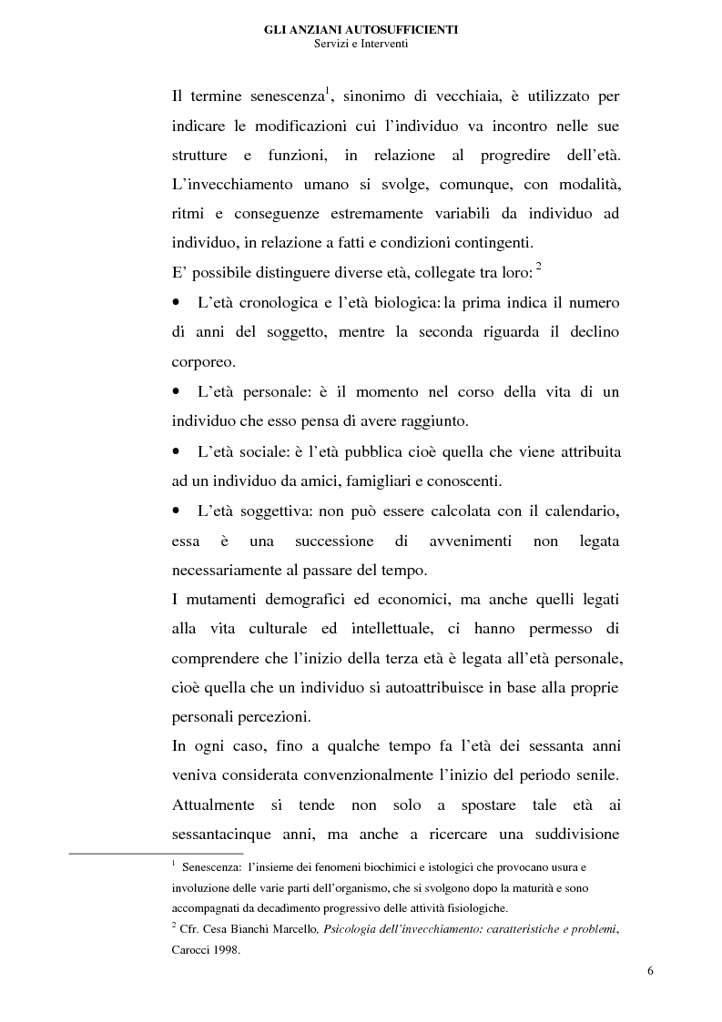 Anteprima della tesi: Gli anziani autosufficienti: servizi e interventi, Pagina 2