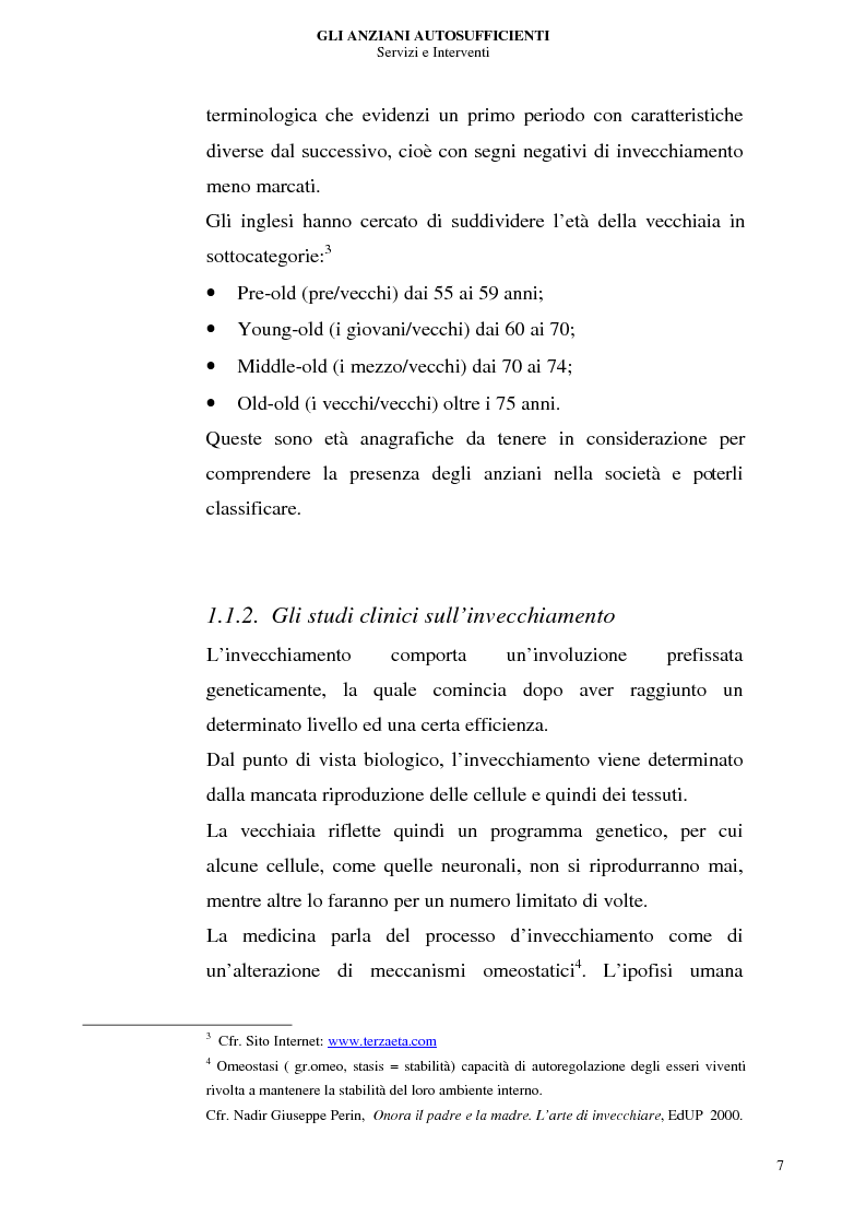 Anteprima della tesi: Gli anziani autosufficienti: servizi e interventi, Pagina 3