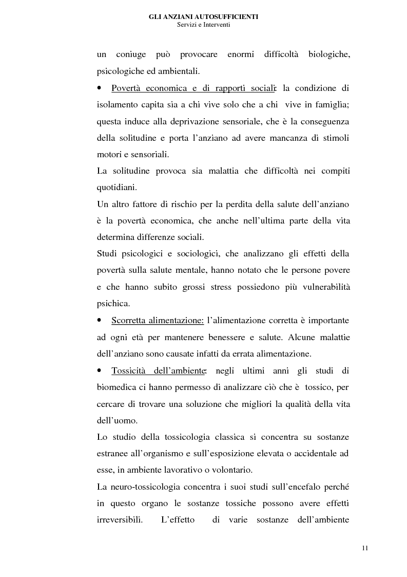 Anteprima della tesi: Gli anziani autosufficienti: servizi e interventi, Pagina 7