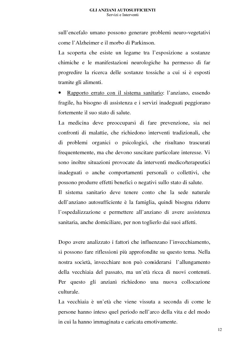 Anteprima della tesi: Gli anziani autosufficienti: servizi e interventi, Pagina 8